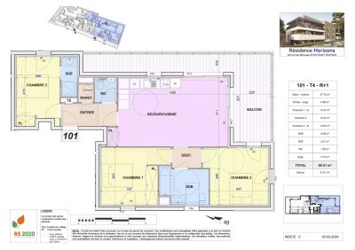 Appartement 80.51 m²